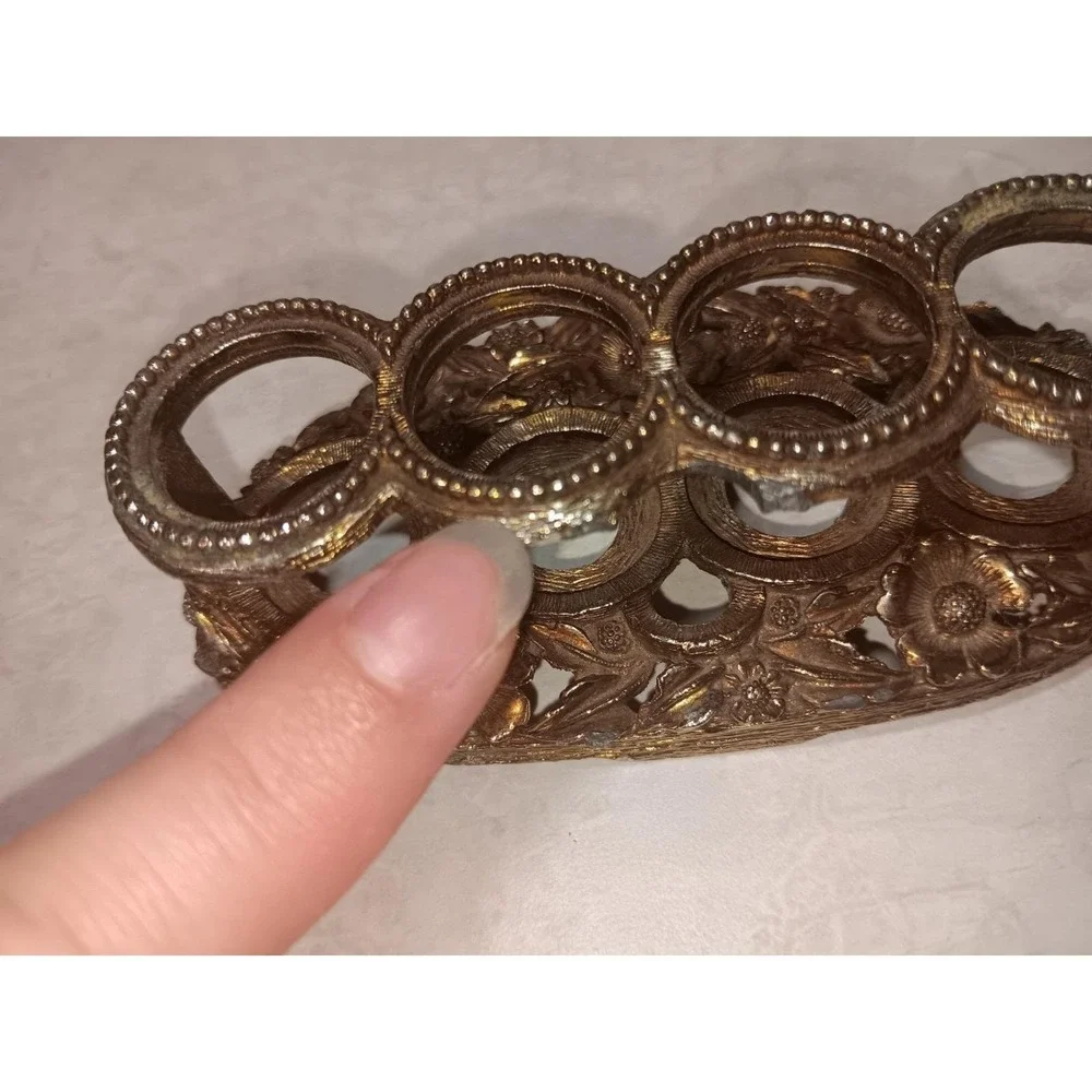 Matson Ormolu Ornate Metal Tube Lipstick Hollywood Regency Holder Vtg 50's READ